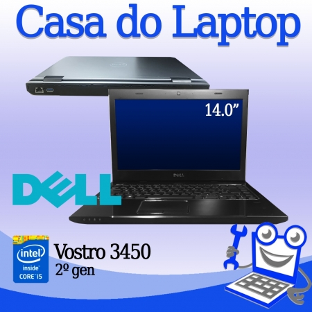 Laptop Dell Vostro 3450 Intel i5 de 2a. Geração 8GB de memória RAM e 750GB Disco