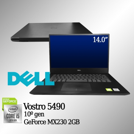 Laptop Dell Vostro 5490 Intel i5 de 10a. Geração 8GB de memória RAM e 256GB SSD M2 NVME com 2GB de vídeo dedicado