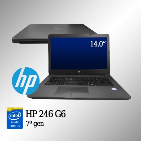 Laptop HP 246 G6 Intel i5 de 7a. Geração 8GB de memória RAM e 500GB Disco
