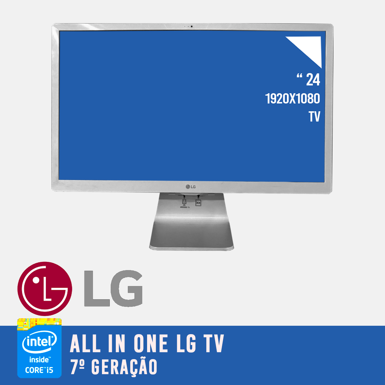 All in one LG 24V570 Intel i5 de 7a. geração e tela de  24 polegadas