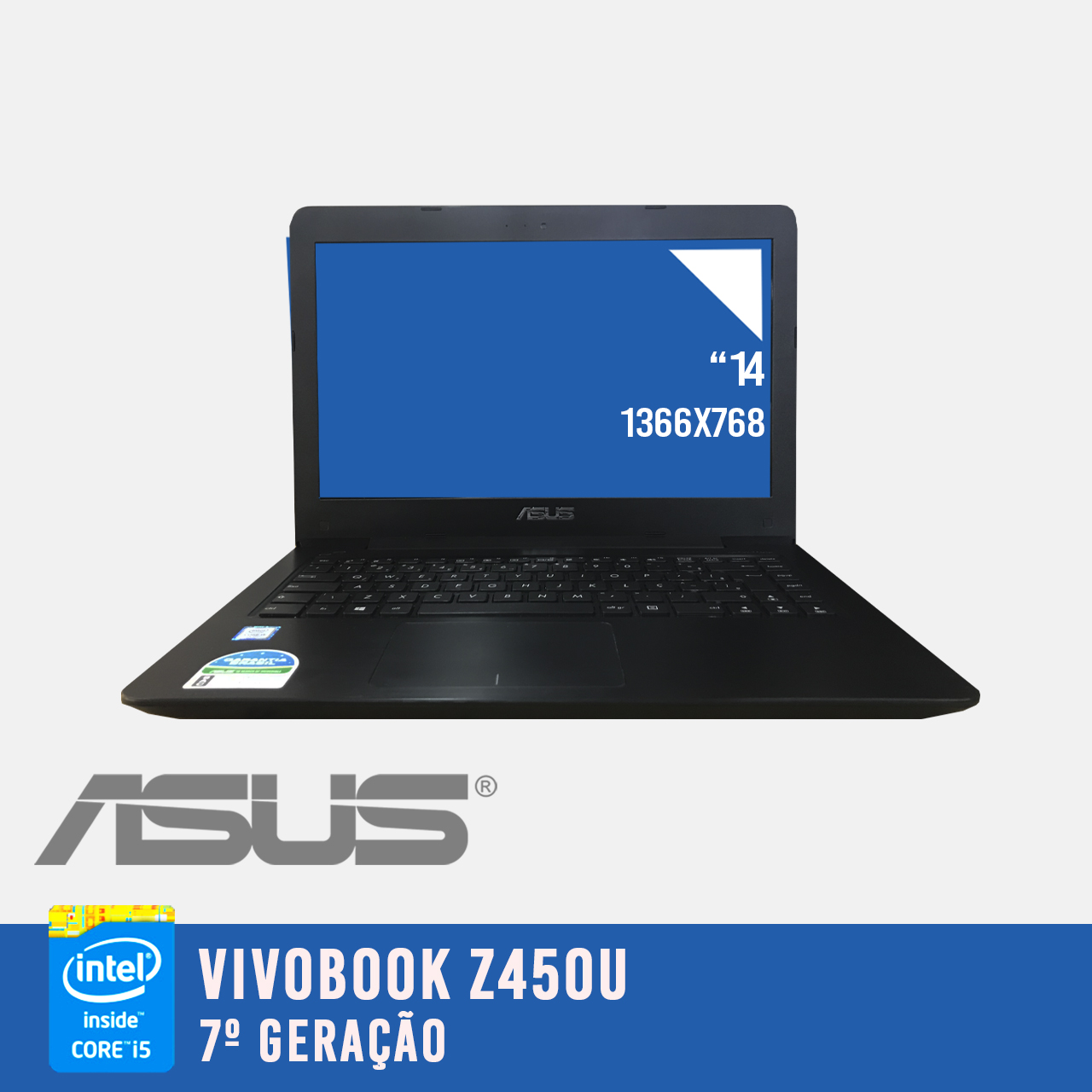 Laptop Asus Z450U Intel i5 de 7a. Geração