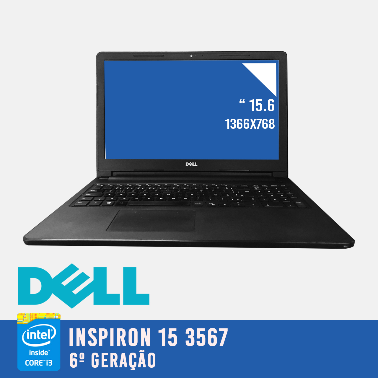 Laptop Dell Inspiron 15 3567 i3 de 6a. Geração 8GB RAM e 750GB Disco