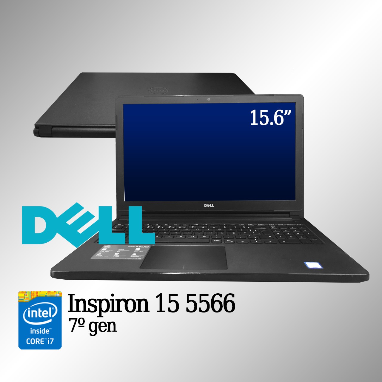 Laptop Dell Inspiron 15 5566 Intel i7 de 7a. Geração 8GB de memória RAM e 240GB SSD