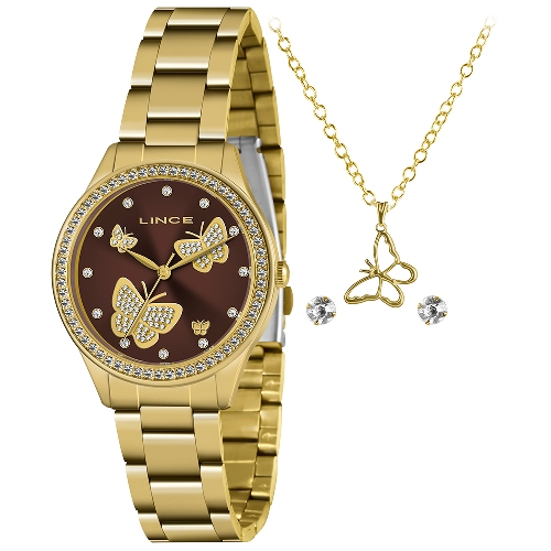 Relógio Lince Feminino Dourado LRGJ145L-KN88