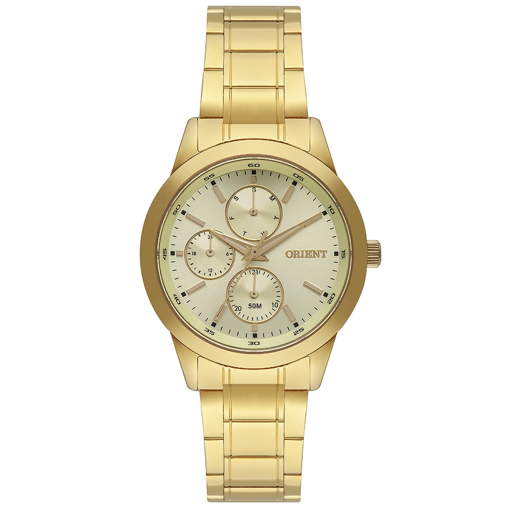 Relógio Orient Feminino Multifunção Dourado FGSSM083-C1KX