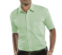 Camisa Social Masculina Manga Curta Verde Claro