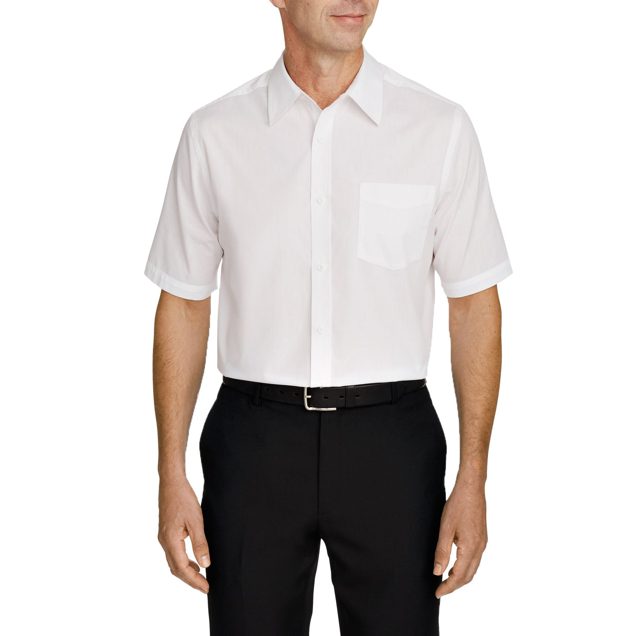 Camisa Social Masculina Manga Curta Branco