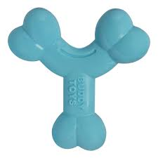 Brinquedo Mordedor Ossinho Azul Cachorros Filhotes Buddy Toys