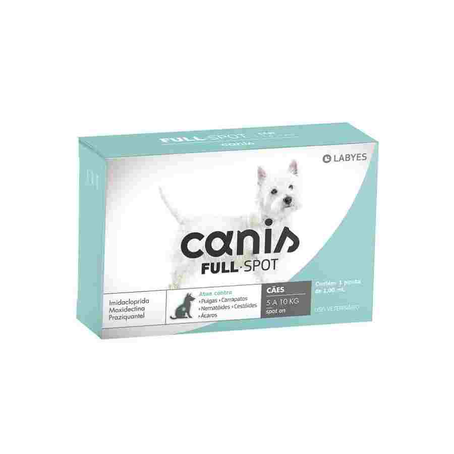 Canis Full Spot Antipulgas Carrapatos e Vermes Cães 5 a 10kg