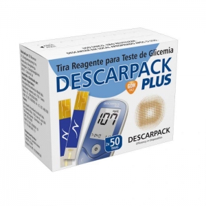 Tiras Reagentes Glicose Descarpack Plus 100 unds - Descarpack
