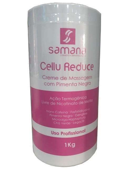 Creme de Massagem Cellu Reduce Pimenta Negra 1kg - Samana