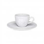 Conjunto de 6 Xícaras de Café com Pires - Coup Blanc - Oxford Porcelanas