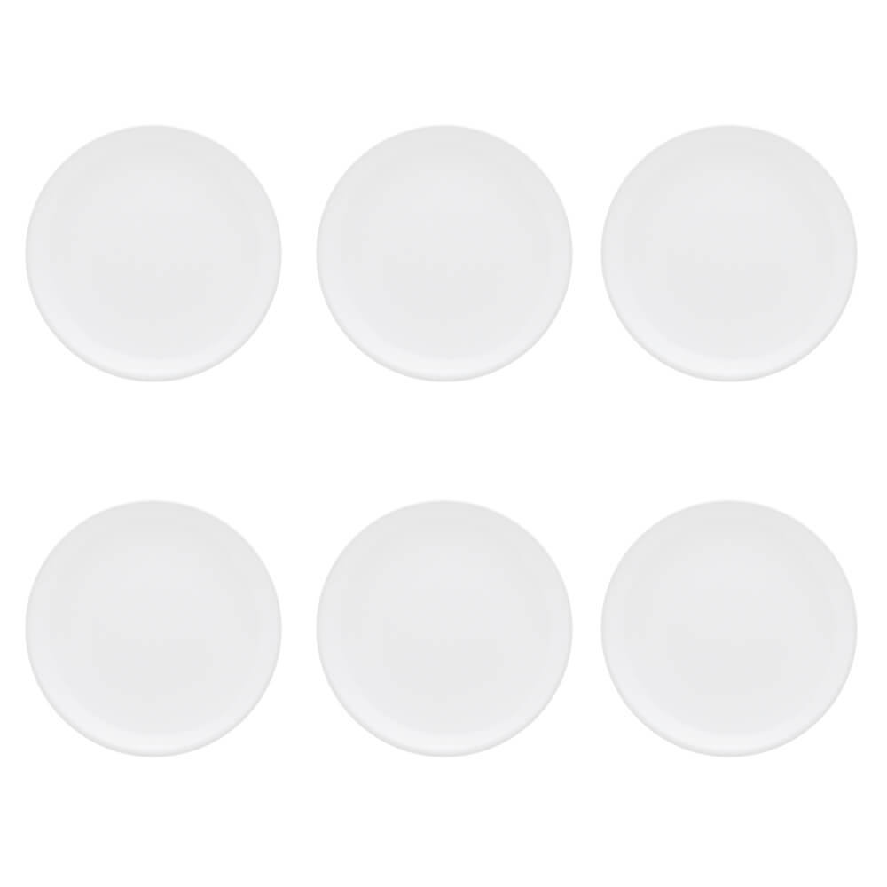 Conjunto de 6 Pratos Sobremesa - Unni White - Oxford Porcelanas