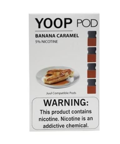 Yoop Pods Banana Caramel - Compatíveis com Juul - Yoop Vapor