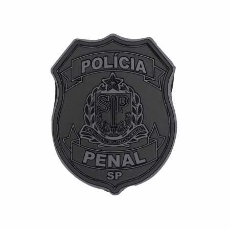 PATCH EMBORRACHADO BRASÃO POLÍCIA PENAL/ SP - BAIXA LUMINOSIDADE