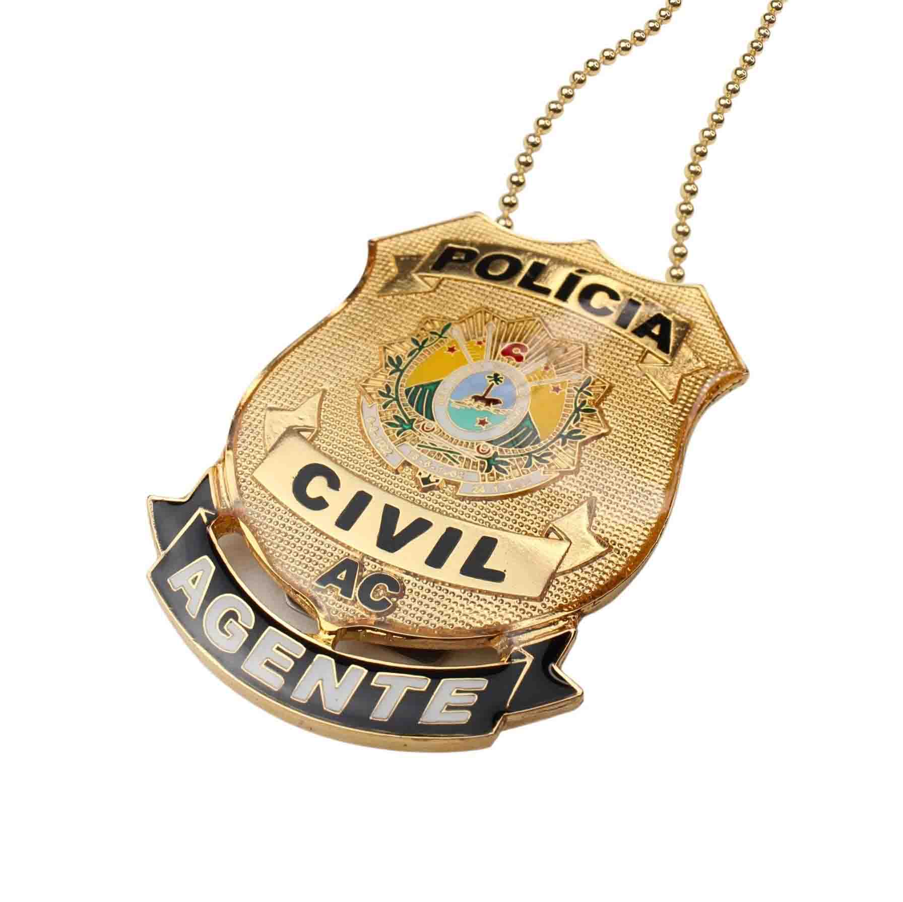 DISTINTIVO POLÍCIA CIVIL/ AC AGENTE - DOURADO