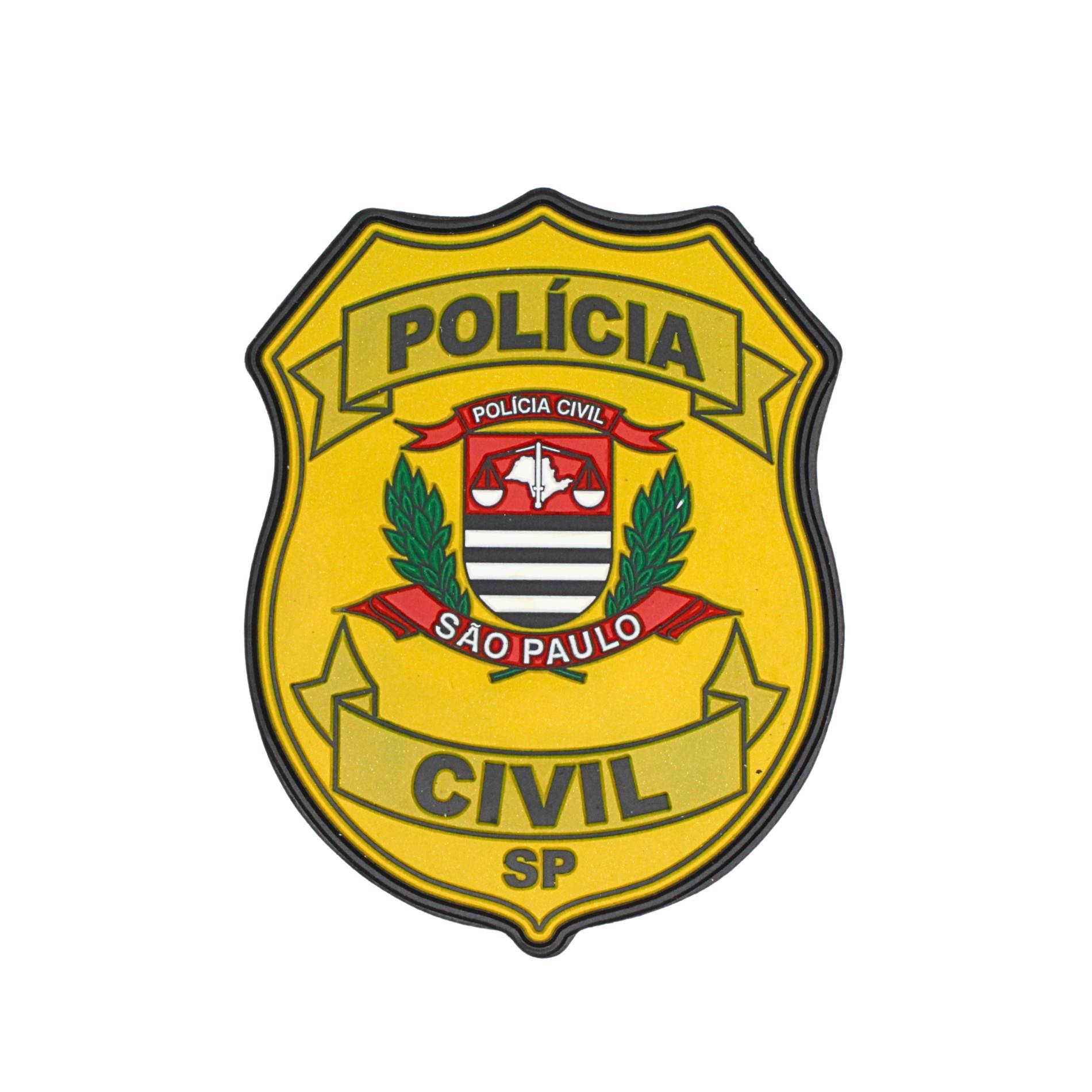 PATCH EMBORRACHADO BRASÃO POLÍCIA CIVIL/ SP - COLORIDO