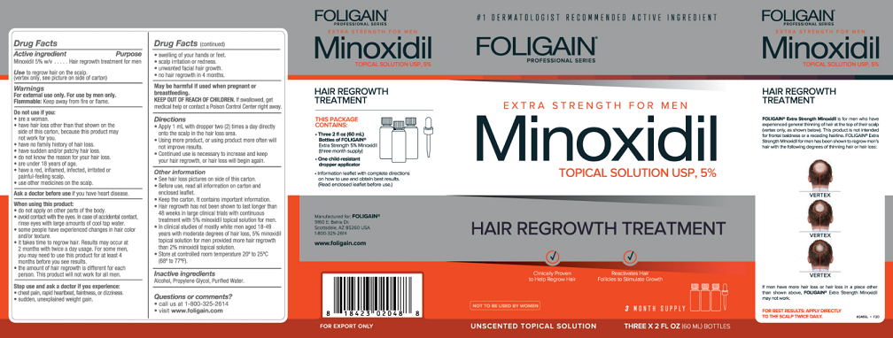 Foligain Minoxidil 5% 04 Caixas Lacradas (12 Frascos)