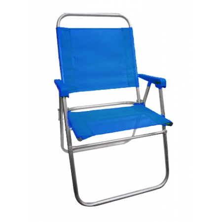 Cadeira de Praia Com Encosto Alto em Alumínio Sannet Cores Sortidas - Ronchetti