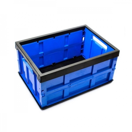 Caixa Prática Organizadora Dobrável de 20 litros na cor Azul e Preto - Nitron