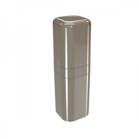 Porta-escova com tampa Splash 6,5 x 6,5 x 22,5 cm na cor Warm Gray - Coza