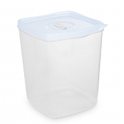 Pote Quadrado de 4,5 litros para Freezer/Microondas Branco - Plasvale