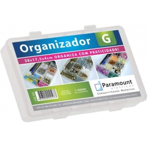 Box Organizador Grande 28x17,5x4x4cm Transparente - Paramount