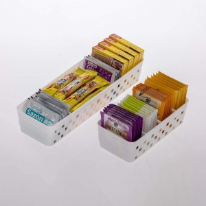 Box Organizador Quadratta com Divisórias 26x8x5cm Branco - Paramount