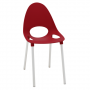 Cadeira Tramontina Elisa Summa em Polipropileno Vermelho com Pernas de Alumínio Anodizado