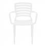 Cadeira Tramontina Sofia Summa com Encosto Horizontal e Braços em Polipropileno e Fibra de Vidro Branco
