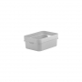 Caixa Organizadora Plástica Cube Mini 2 Litros Branco - Ou