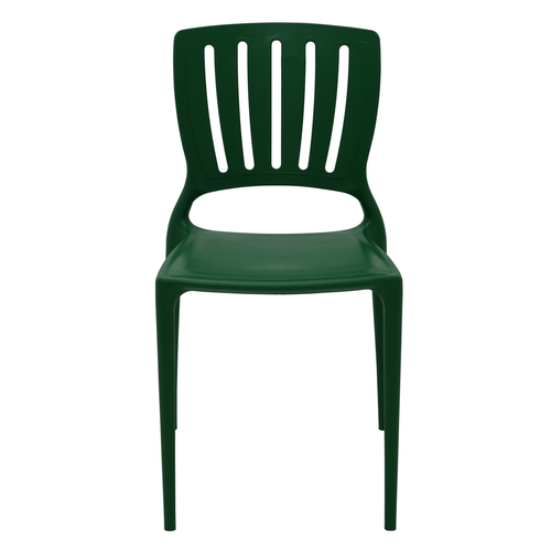 Cadeira Sofia Summa com Encosto Vertical em Polipropileno e Fibra de Vidro Verde -  Tramontina