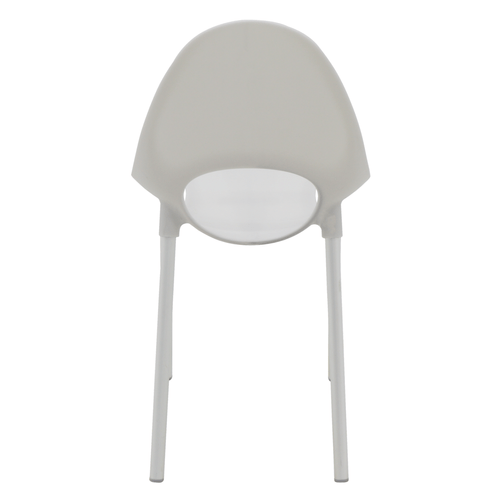 Cadeira Tramontina Elisa Summa em Polipropileno Branco com Pernas de Alumínio Anodizado
