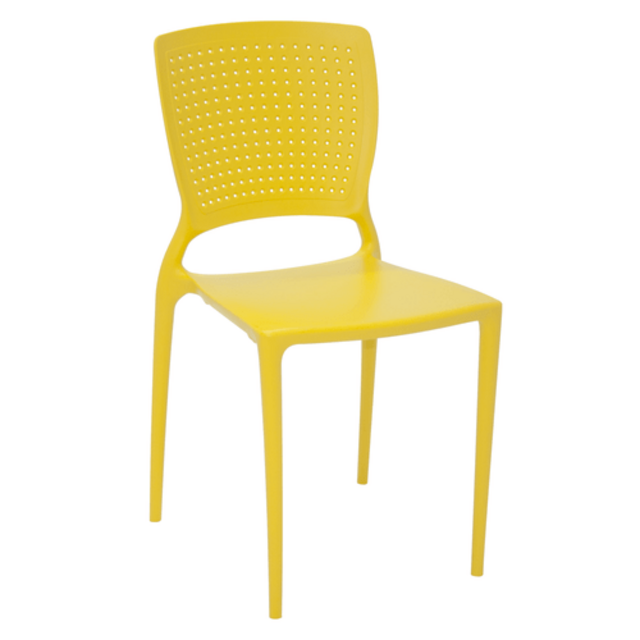 Cadeira Tramontina Safira Summa em Polipropileno e Fibra de Vidro Amarelo