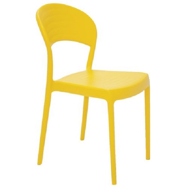 Cadeira Tramontina Sissi Summa com Encosto Fechado em Polipropileno e Fibra de Vidro Amarelo
