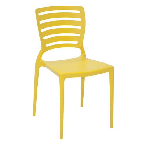 Cadeira Tramontina Sofia Summa com Encosto Horizontal em Polipropileno e Fibra de Vidro Amarelo