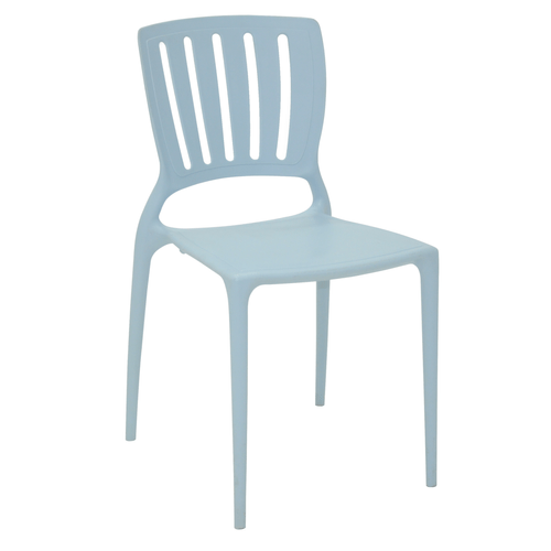 Cadeira Tramontina Sofia Summa com Encosto Vertical em Polipropileno e Fibra de Vidro Azul Lavanda