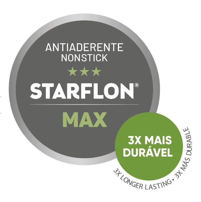 Caldeirão em Alumínio Antiaderente Starflon Max Vermelho com Tampa de Vidro 18 cm 3,1 L - Tramontina Paris