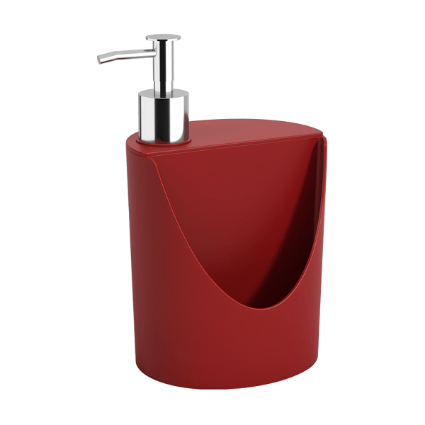 Dispenser R&J Basic 12 x 10,5 x 18 cm 600 ml na cor Vermelho Bold - Coza
