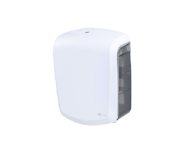 Dispenser (Toalheiro) para Papel Toalha Interfolha Linha Elisa Branco e Fumê - Trilha
