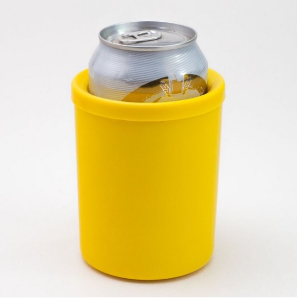 Kit com 4 Porta Lata 350ml Amarelo Liso - Ice Pack