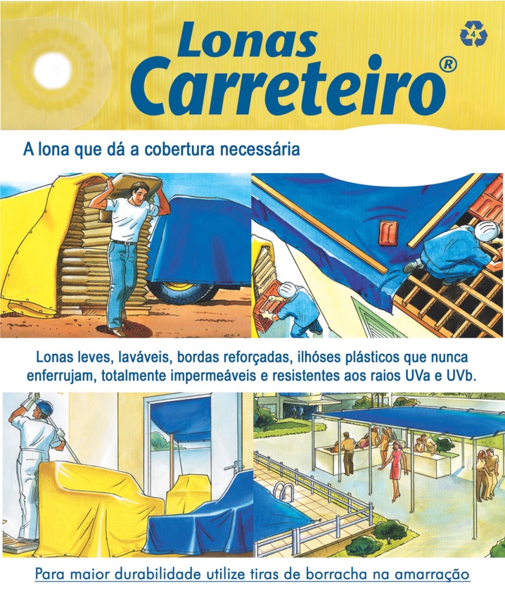 Lona Carreteiro A Original 3x2m Azul - Boomera