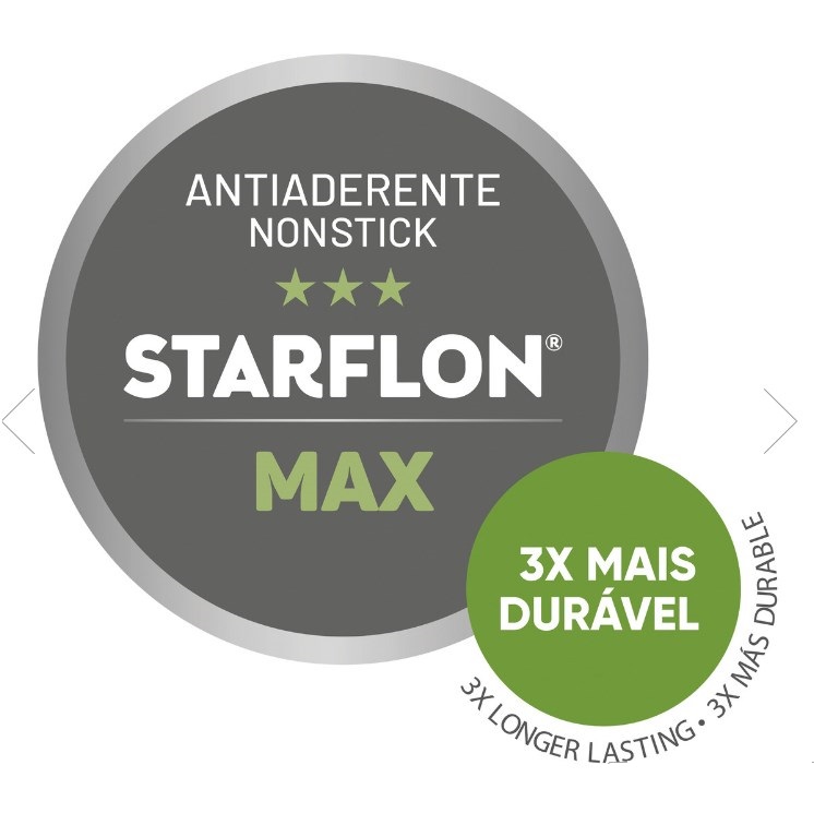 Panela em Alumínio Antiaderente Starflon Max com Tampa de Alumínio Grafite 18 cm 2,1 L - Tramontina Paris