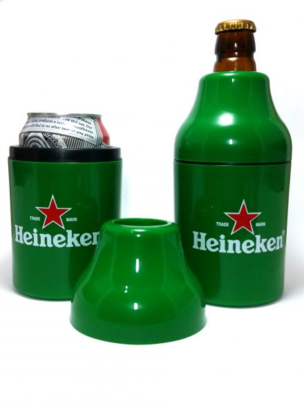 Porta Lata e Garrafa Long Neck 2 em 1 Heineken - Frost Beer