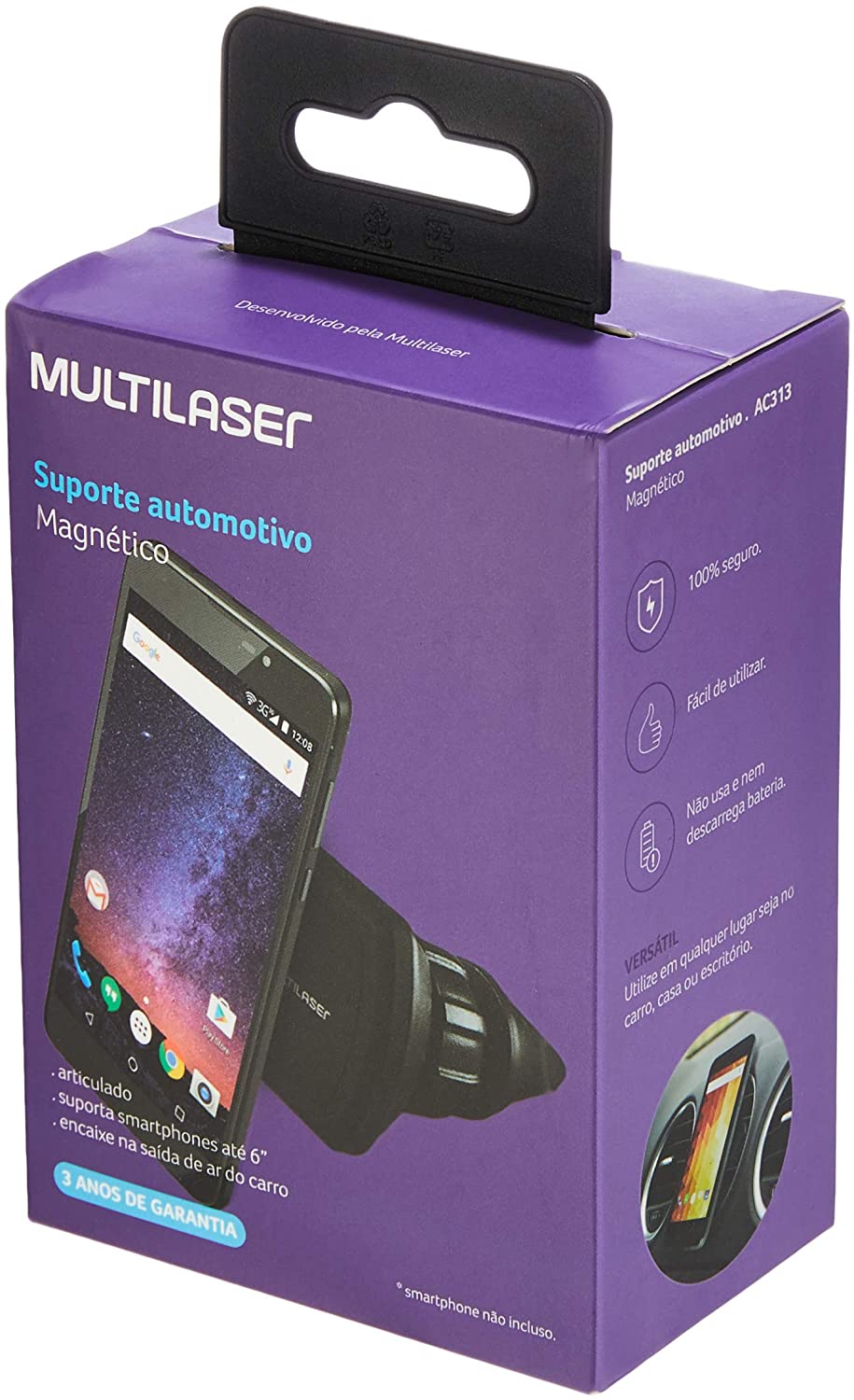 Suporte Universal Magnético Veicular para Celular Smartphone - Multilaser