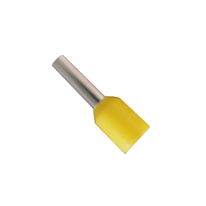 Terminal Tubular Ilhos Simples 25mm Amarelo Pacote com 20 Eletrokit