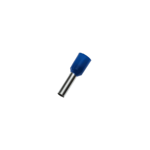 Terminal Tubular Ilhos Simples 2,5mm Azul Pacote com 20 Eletrokit