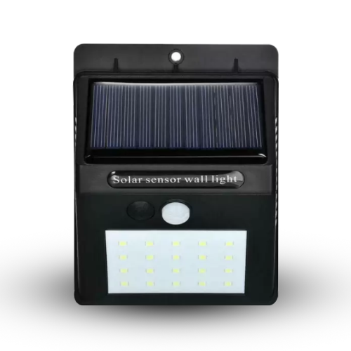 Arandela Solar Com Sensor 6000k 2w Preta