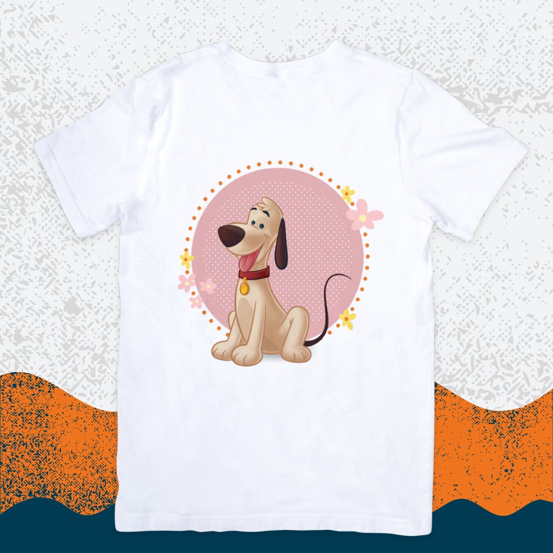 Camiseta estampada - Galinha Pintadinha Amigo Cão Colors