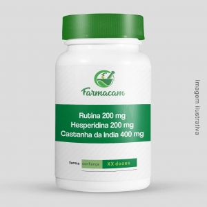 Rutina 200 mg + Hesperidina 200 mg + Castanha da India 400 mg